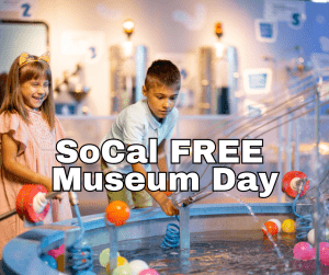 Two kids playing at museum - SoCal Free museum day