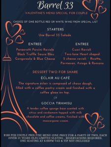 Valentine's Day Menu VENTURA COUNTY