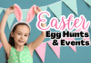 Little girl wearing easter bunny ears