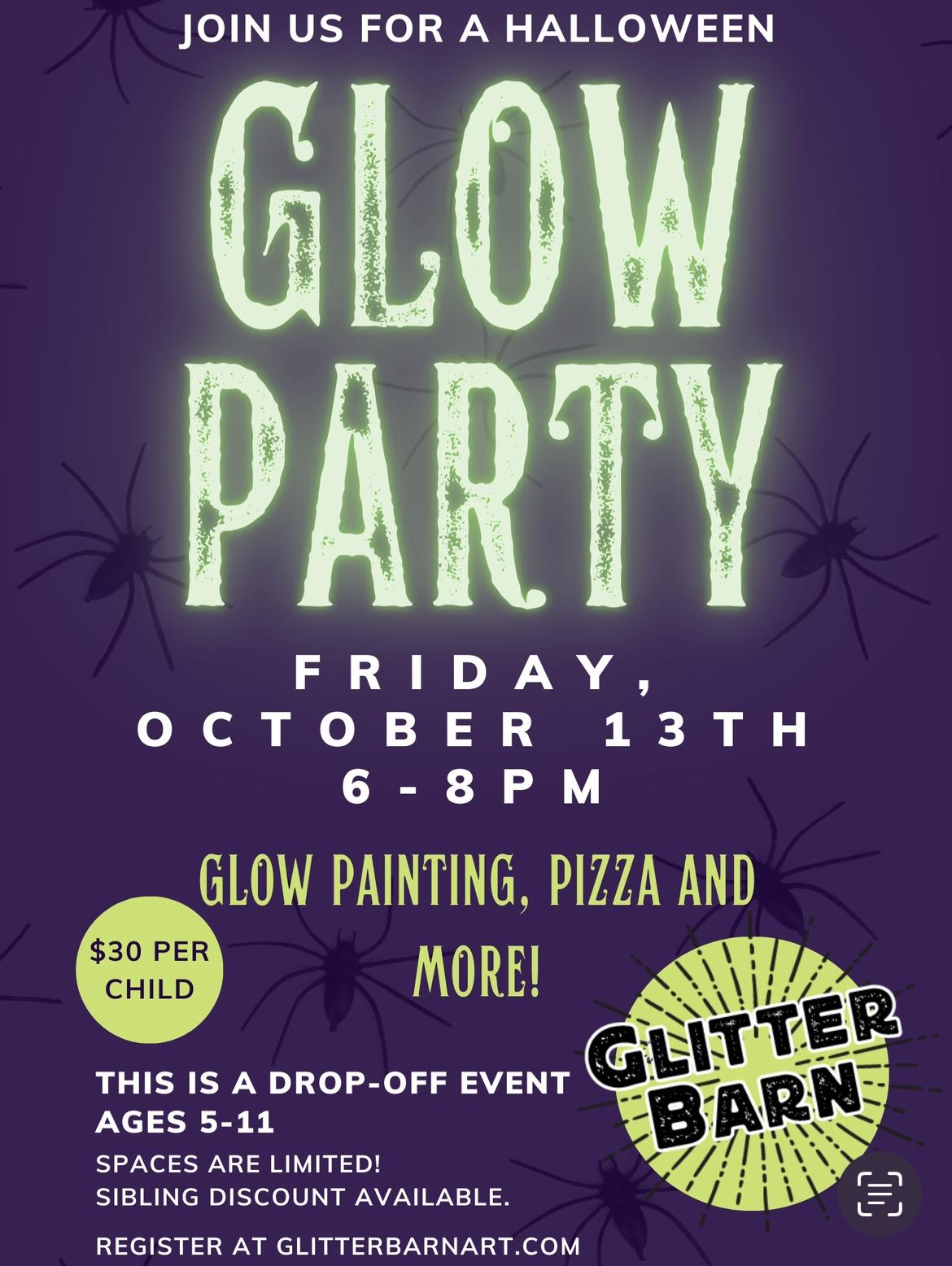 Glitter Barn Glow Party