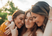 women, friendships hugging