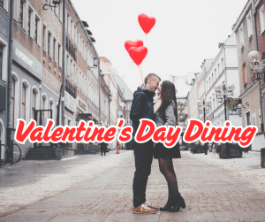 Valentine's Day Dining in Ventura County, man and woman holding heart balloons